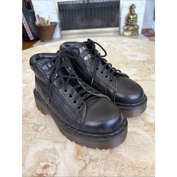 Dr. Martens Shoes - Dr. Martens Vintage 8316 Goth Punk Platform Leather Boots Made in England Rare